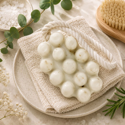 Savon de massage exfoliant - pétales de rose